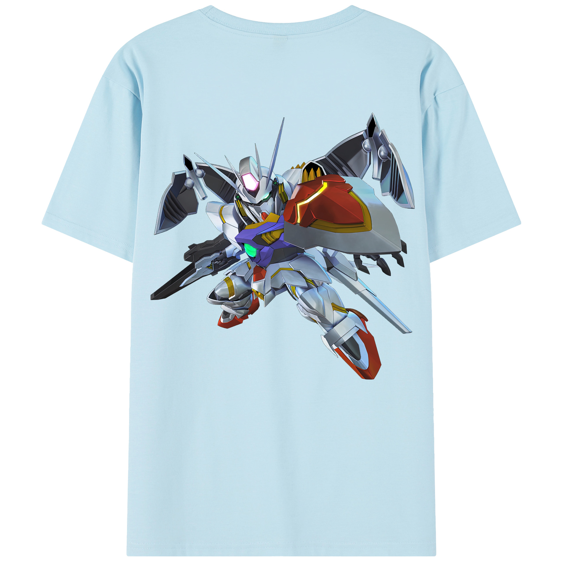 （画像用） 機動戦士ガンダム Mobile Suit Gundam 綿100％半袖Tシャツ（背面プリント）